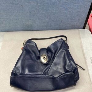 Coach Blue Leather Shoulder Bag